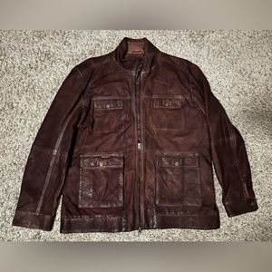 32 Bar Blues Brown Leather Jacket (XL)